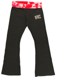 Ladies Red Tye Dye Trim Pants