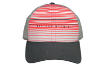 Gray & Black Western Wyoming Hat With Stripes