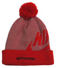 Nike Striped Pom Beanie Red