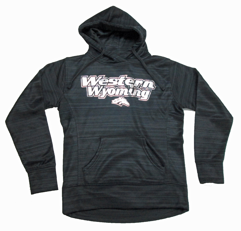 Striped Poly Fleece Lapover Hood Womens