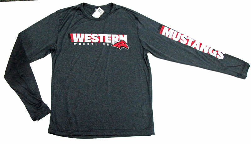 Wrestling Graphite Heather Long Sleeve Tee